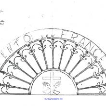 Disegno del progetto di lostra del convento di San Francesco