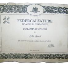 Diploma d'onore di Federcalzature per 50 anni di attività 