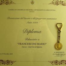 Premiazione Fedeltà al lavoro Francesconi Mario 2003