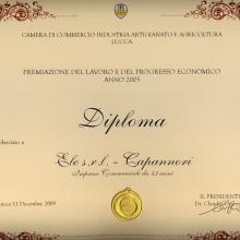 Premiazione Fedeltà al lavoro della Camera di Commecio di Lucca del 2005