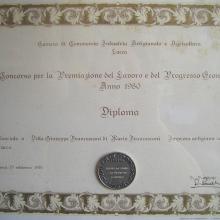 Premiazione Fedeltà al lavoro Francesconi Giuseppe 1980